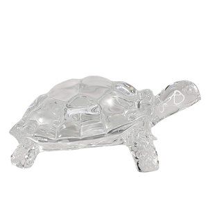 Cristal d'Arques Turtle Tortoise Figurine 24% Lead Crystal Glass Feng Shui Good